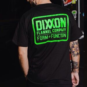 Dixxon Flannel Company L Men’s T Shirt Logo Black Green Tee